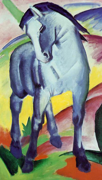 Franz Marc, "Bl hest I", 1911/"Blue Horse I", 1911.