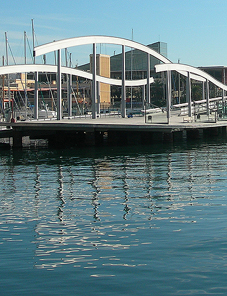 The footbridge that connects the Port Vell to the Maremagnum